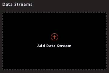 Add Data Stream tile Add Data Stream tile